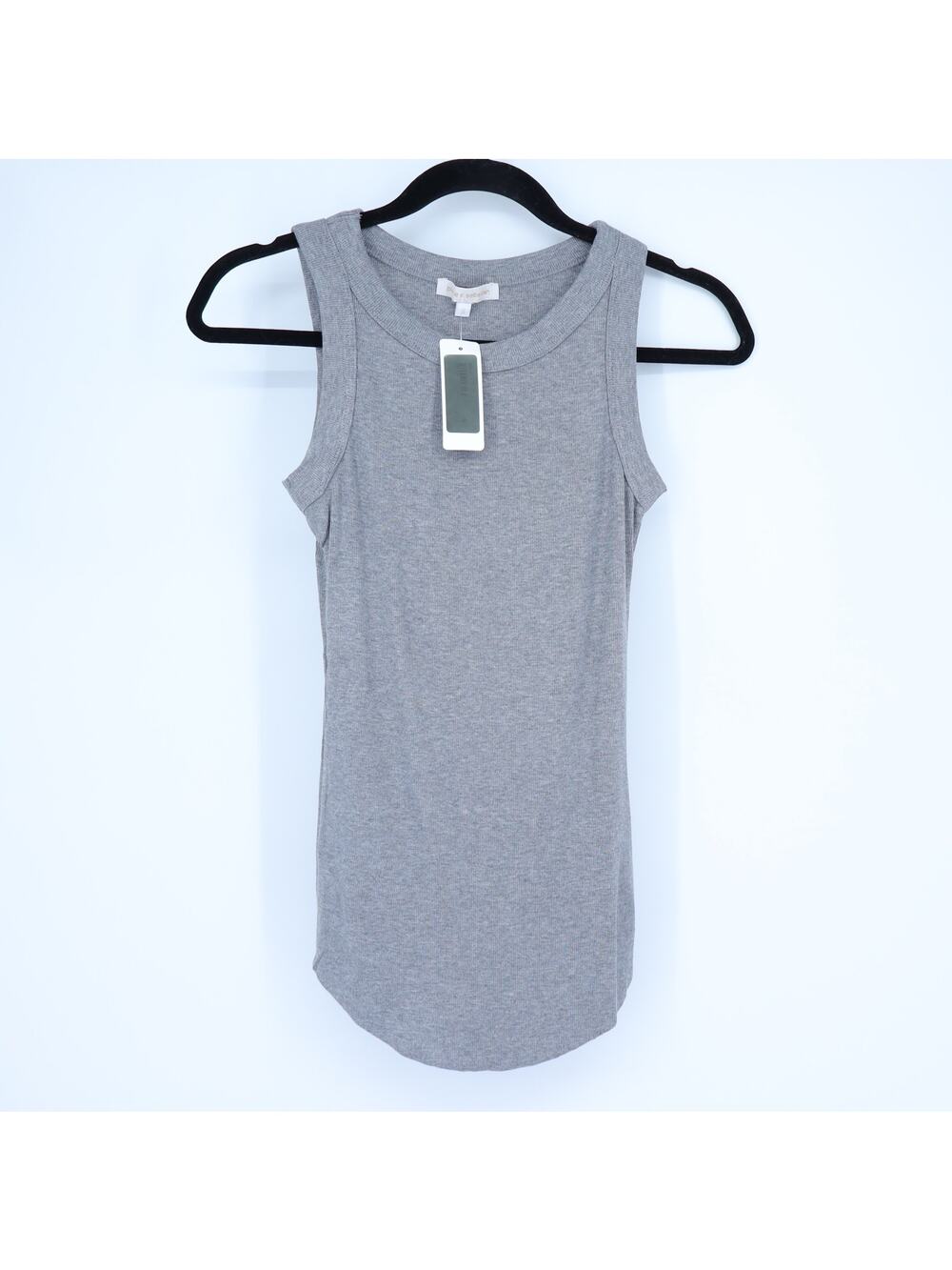 POOKIE & SEBASTIAN Ribbed Tank NWT Heathered Grey Sleeveless Women's S